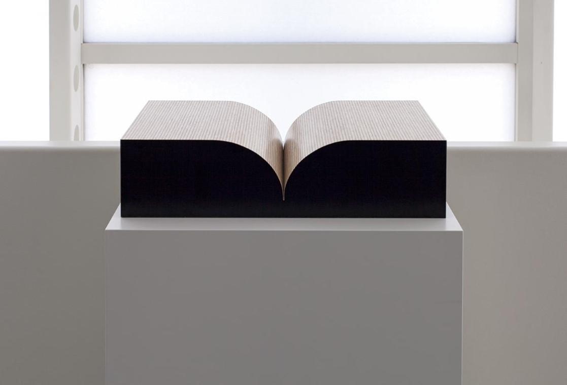 Richard Artschwager, Book, 1987, Holz, furniert, 13,5 × 30 × 51 cm, Dauerleihgabe Ernst Ploil, …