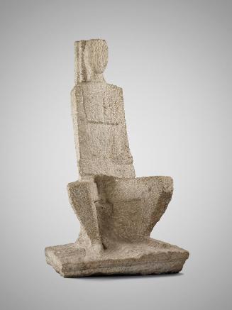 Fritz Wotruba, Große sitzende Figur - Menschliche Kathedrale, 1949, Kalkstein, Höhe: 153 cm, Be…
