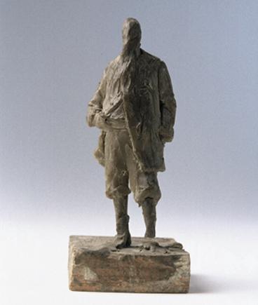 Rudolf Emanuel Ritter von Weyr, Der Maler Hans Canon, um 1904, Rötlichbraunes Modellierwachs au…