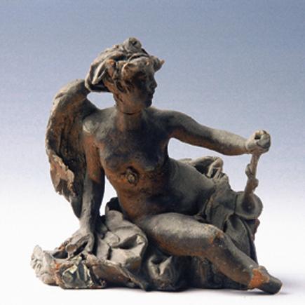 Rudolf Emanuel Ritter von Weyr, Antike Genie, Rötlichbraunes Modellierwachs, H: 13,5 cm, Belved…