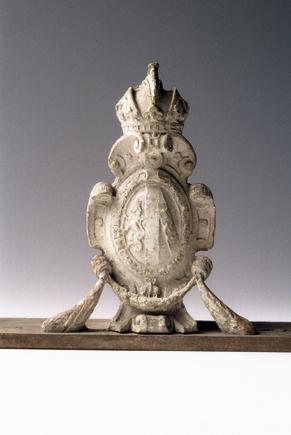 Rudolf Emanuel Ritter von Weyr, Wappen des Kaisertums Österreich, undatiert, Gips auf Holzplätt…