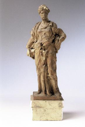 Rudolf Emanuel Ritter von Weyr, Die Mathematik, undatiert, Gelblich lasiertes Modellierwachs au…