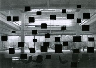 Esther Stocker, Entwurf zum Display für die Ausstellung "Utopie Gesamtkunstwerk", 2011, Farbkop…