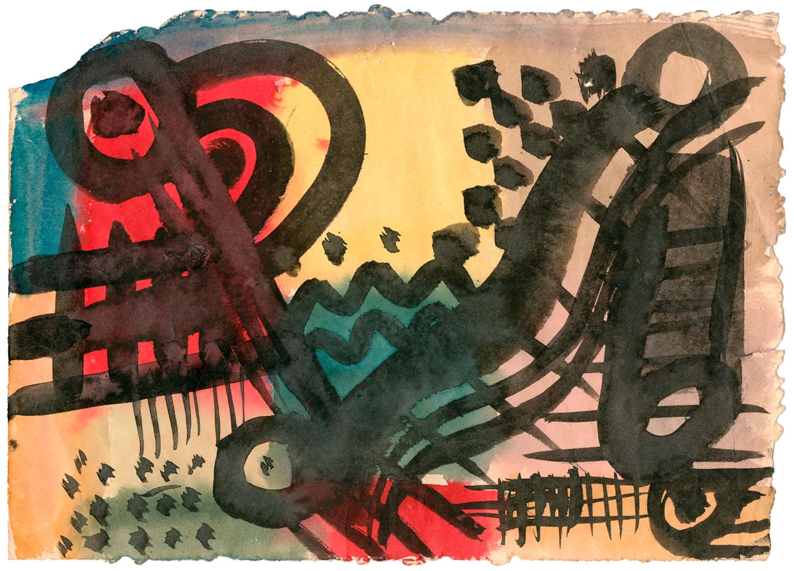 Maria Stadlmayer-Bieber, Ohne Titel, um 1930, Aquarell, 22 × 31,2 cm, Belvedere, Wien, Inv.-Nr.…