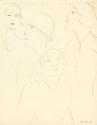 Maria Stadlmayer-Bieber, Skizze (recto), 1928, Tusche, 28,5 × 22,3 cm, Belvedere, Wien, Inv.-Nr…