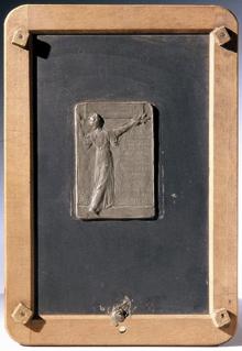Stefan Schwartz, Verdienst-Plakette für Wilhelm August von Hartel mit weiblicher Allegorie, 190…