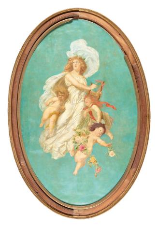 Eduard Theodor Ritter von Grützner, Mittelteil eines gemalten Plafonds (Allegorie des Gesangs),…