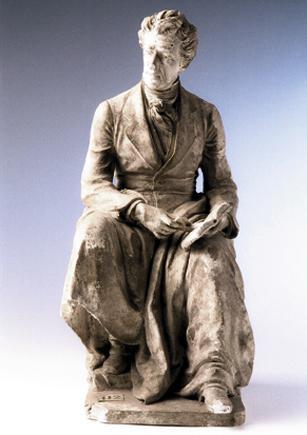 Rudolf Emanuel Ritter von Weyr, Der Dramatiker Franz Grillparzer, 1877/1878, Gips, H: 43 cm, Be…