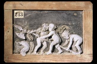 Rudolf Emanuel Ritter von Weyr, Putti mit einer Hellebarde spielend - Entwurf für einen Amorett…