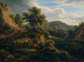 Joseph Mössmer, Waldige Berglandschaft mit Ruine, 1829, Öl auf Leinwand, 62 x 83 cm, Belvedere,…