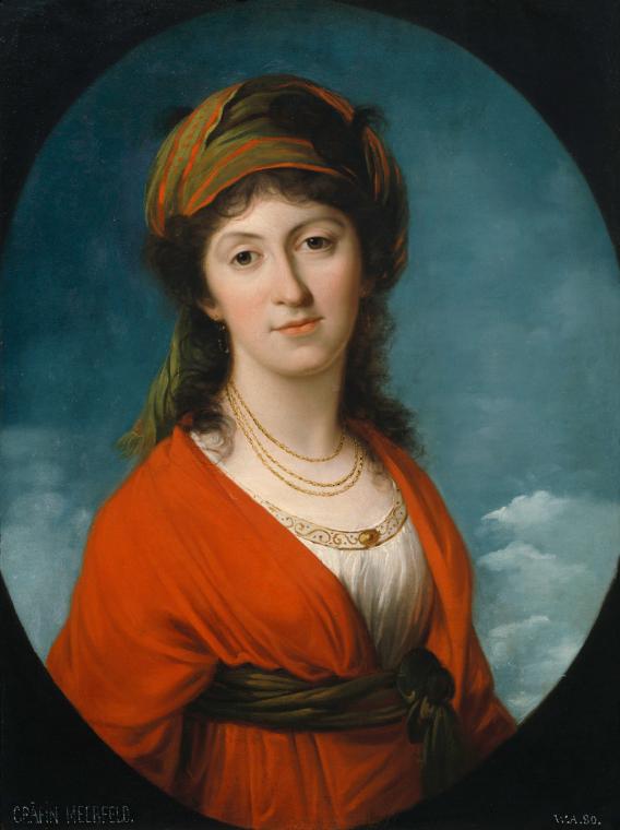 Angelika Kauffmann, Marie Therese Gräfin Meerfeld, geb. Gräfin Dietrichstein, um 1790, Öl auf L…