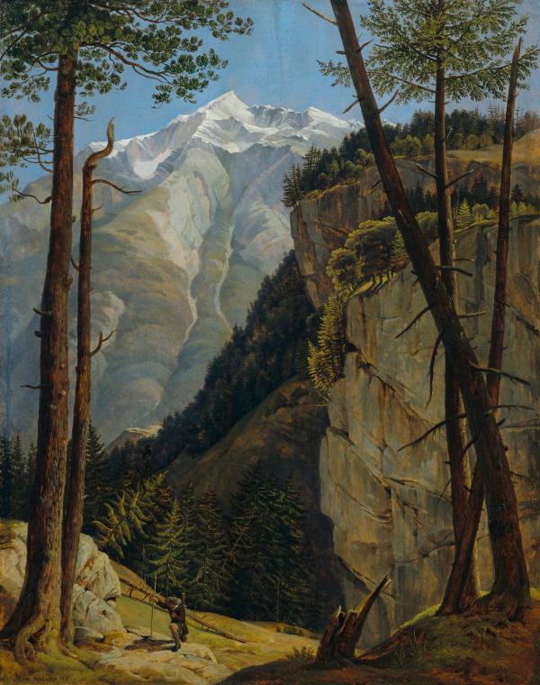 Heinrich Reinhold, Der Watzmann vom Wimbachtal aus, 1818, Öl auf Holz, 42 × 33,5 cm, Belvedere,…