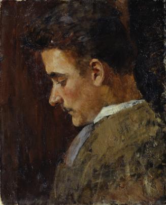 Koloman Moser, Jugendbildnis Rudolf Steindl, Schwager des Künstlers, um 1895, Öl auf Leinwand, …