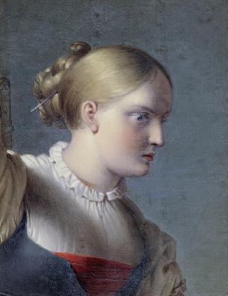 Johann Peter Krafft, Brustbild eines Mädchens (Studie zu "Hermann und Dorothea"), 1816-1819, Öl…