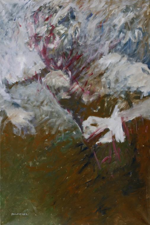 Peter Baldinger, Zyklus "Der Schneider von Ulm", 1993, Acryl auf Leinwand, 150 × 100 cm, Belved…