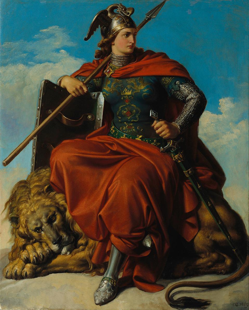 Karl von Blaas, Allegorie der Tapferkeit, 1859, Öl auf Leinwand, 81,5 x 65 cm, Belvedere, Wien, ...