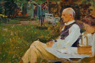 Otto Friedrich, Heinrich (?) Triesch und seine Frau, um 1910, Öl auf Karton, 26 × 39 cm, Belved…