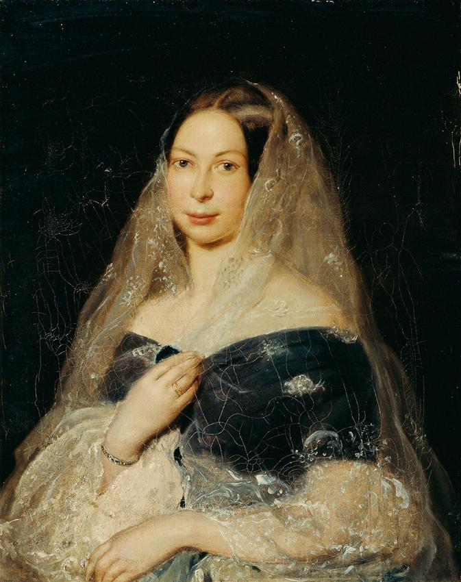 Karl von Jagemann, Damenbildnis, 1849, Öl auf Leinwand, 79 x 63 cm, Belvedere, Wien, Inv.-Nr. 5…
