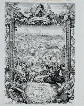 Andreas Matthias Wolffgang, Der Sieg des Prinzen Eugen Franz von Savoyen in Belgien, Kupferstic…