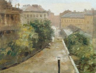 Cecil van Haanen, Blick aus der Wohnung des Künstlers auf das Palais Coburg, undatiert, Öl auf …