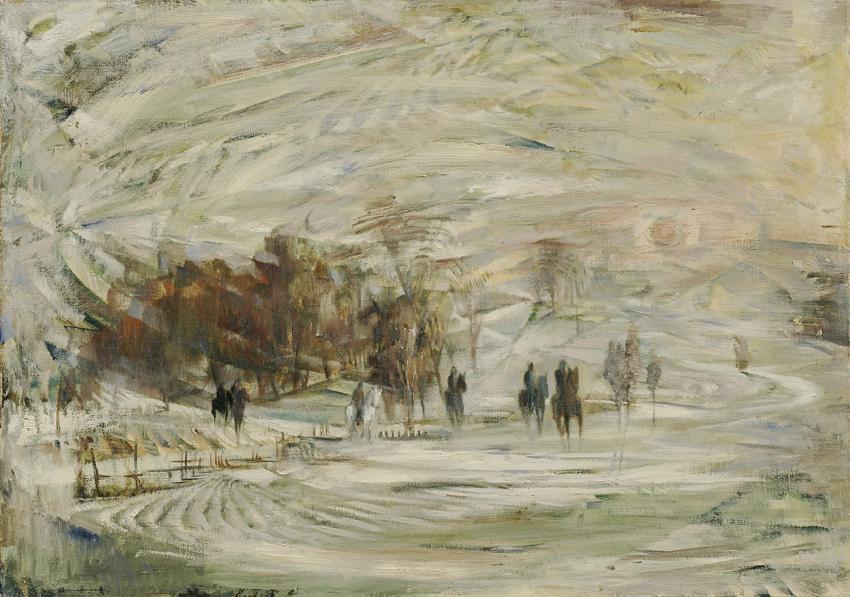 George Mayer-Marton, Winterlandschaft, 1955, Öl auf Leinwand, 56 x 78,5 cm, Belvedere, Wien, In…