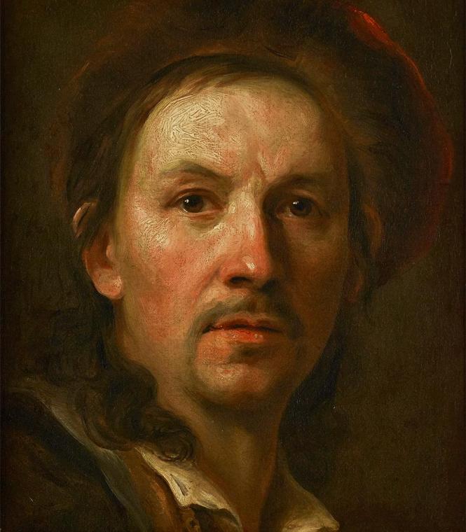 Johann Kupetzky, Selbstbildnis (Studie zum großen Selbstbildnis an der Staffelei von 1709), um …
