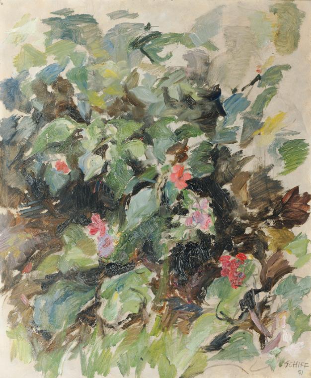 Friedrich Hermann Schiff, Blätter, 1951, Öl auf Karton, 58 x 48 cm, Belvedere, Wien, Inv.-Nr. 7…