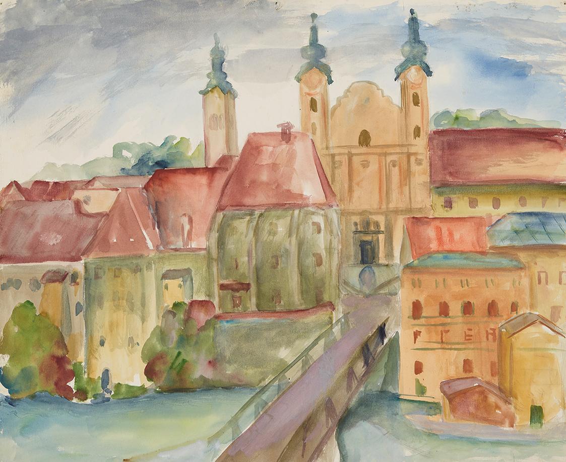 Anny Dollschein, Steyr, 1944, Aquarell, 31,2 × 49,2 cm, Belvedere, Wien, Inv.-Nr. 11046/18