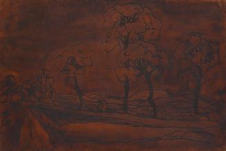 Anny Dollschein, Landstraße, Druckplatte, Plattenmaße: 24,7 × 36,7 cm, Belvedere, Wien, Inv.-Nr…
