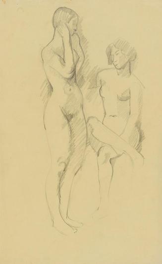 Anny Dollschein, Zwei weibliche Akte, 1933/1934, Bleistift, 39,9 × 28 cm, Belvedere, Wien, Inv.…