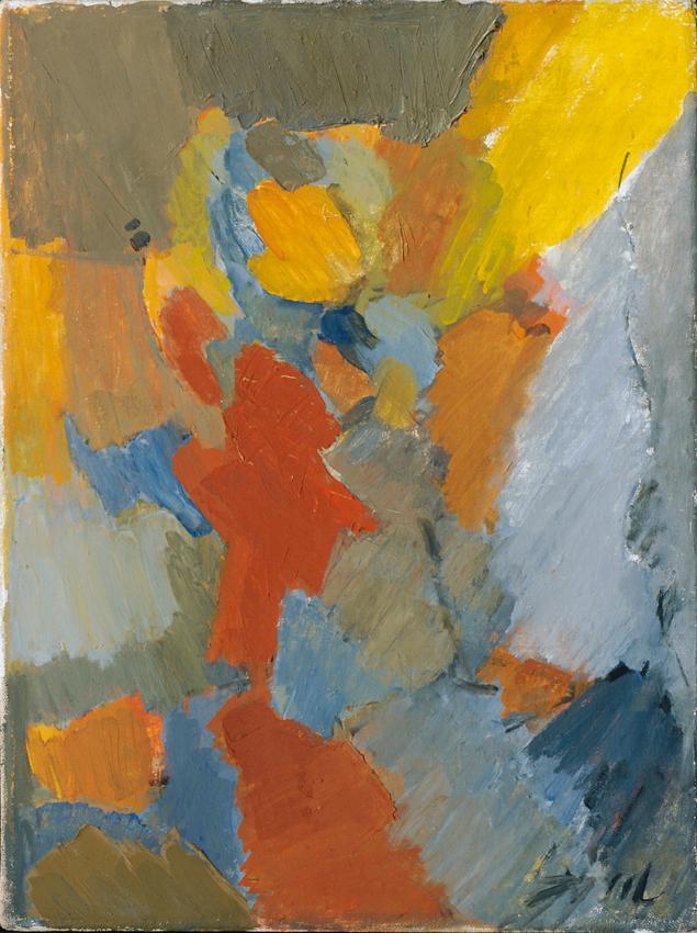 Rudolf Goessl, Kopf, 1957, Öl auf Leinwand, 40 × 30 cm, Artothek des Bundes, Dauerleihgabe im B ...