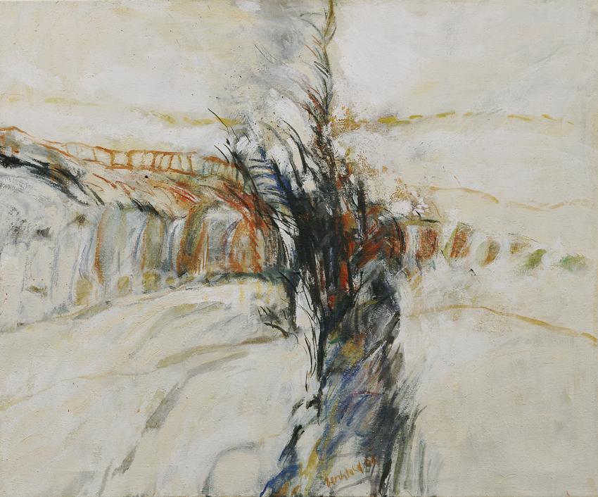 Hubert Berchtold, Dezemberviadukt, 1968, Öl auf Leinwand, 75 x 90 cm, Artothek des Bundes, Daue…