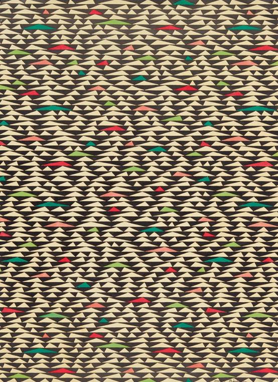 Maria Stadlmayer-Bieber, Fünf Farben, undatiert, Tusche, Gouache, 75,3 × 55 cm, Belvedere, Wien…