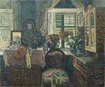 Josef Stoitzner, Interieur, um 1913, Öl auf Leinwand, 100 x 120 cm, Belvedere, Wien, Inv.-Nr. 1…