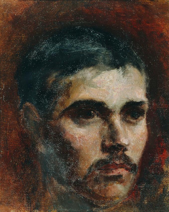 Josef Engelhart, Herrenbildnis, undatiert, Öl auf Leinwand, 29 x 23 cm, Belvedere, Wien, Inv.-N…