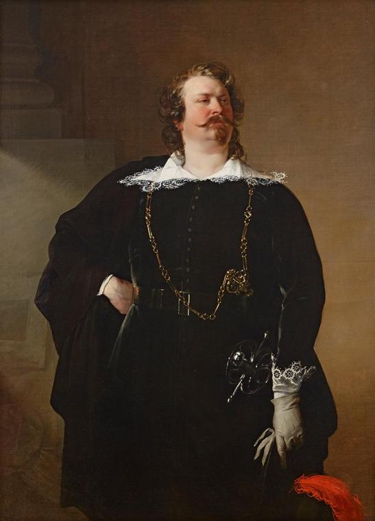 Friedrich von Amerling, Flamänder Bürgermeister (Porträt eines Baron Pfuel?), 1836, Öl auf Lein ...