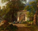 Joseph Martin Höger, Waldkapelle, 1835, Öl auf Leinwand, 76,5 x 95,5 cm, Belvedere, Wien, Inv.-…