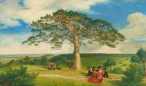 Ludwig Ferdinand Schnorr von Carolsfeld, Die breite Föhre nächst der Brühl bei Mödling, 1838, Ö…