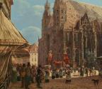 Rudolf von Alt, Der Stephansdom in Wien, 1832, Öl auf Leinwand, 46 x 57,5 cm, Belvedere, Wien,  ...