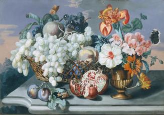 Eduard Hirschler, Blumen und Früchte, 1843, Gouache auf Papier, 40,5 x 57,2 cm, Belvedere, Wien…