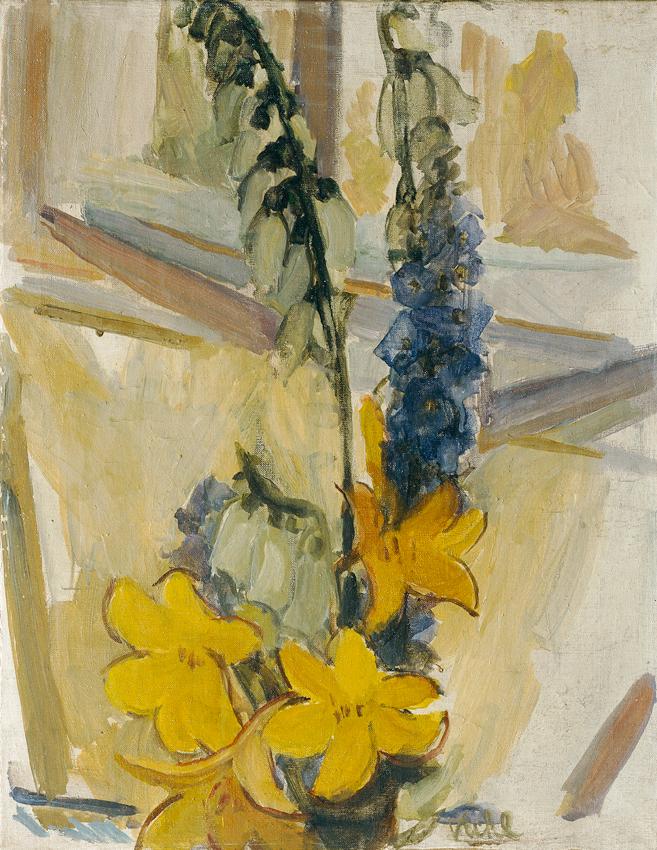 Vilma Eckl, Blumenstück, um 1930, Öl auf Leinwand, 52,5 x 40,5 cm, Belvedere, Wien, Inv.-Nr. 32…