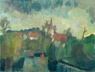 Taufkirchen an der Pram, Margret Bilger, Anfang 20. - Mitte 20. Jahrhundert, Öl auf Leinwand, 5…