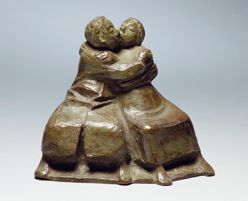 Ernst Barlach, Der Kuß II, 1921 (Guss: 1929/1930), Bronze, H: 16 cm, Belvedere, Wien, Inv.-Nr. …