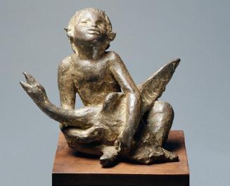 Georg Ehrlich, Kleiner Faun mit Gans, 1958, Bronze, H. (ohne Sockel): 14,7 cm, Belvedere, Wien,…