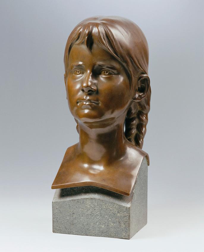 Wilhelm Gösser, Adelheid Gräfin Lanckoronska, um 1909, Bronze auf Marmorsockel, H: 32 cm, Belve…