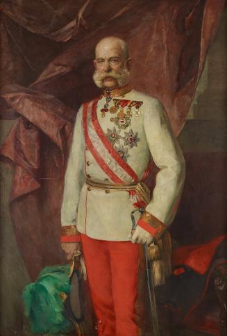 Unbekannter Künstler, Kaiser Franz Josef I., 1899, Öl auf Leinwand, 160,5 × 111 cm, Dauerleihga…