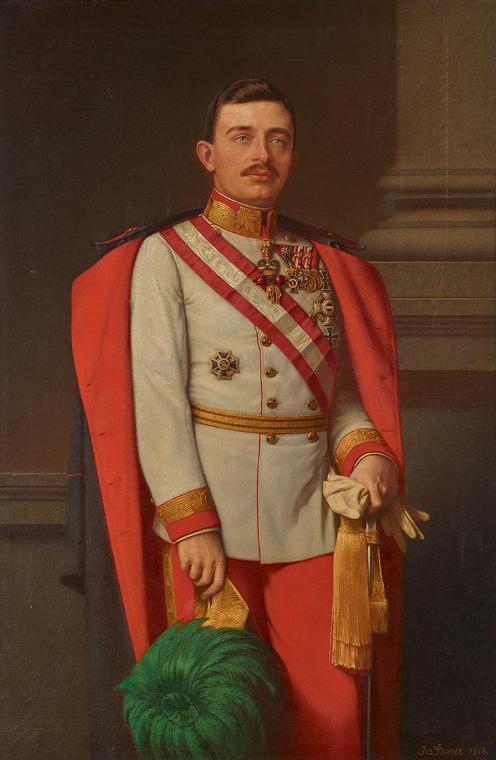 Josef Steiner, Kaiser Karl I., 1918, Öl auf Leinwand, 150,5 × 100 cm, Dauerleihgabe Parlament,  ...