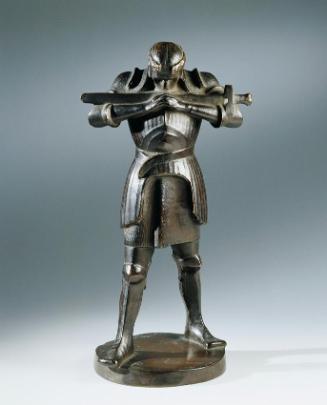 Franz Metzner, Standbild des Markgrafen Rüdiger von Bechelaren, 1912, Bronze, 40 × 21 × 16 cm, …