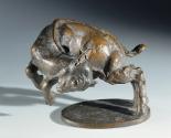 Franz Barwig d. Ä., Springendes Zicklein, 1920/1921, Bronze, patiniert, 13,5 × 18,5 × 13 cm, Be…