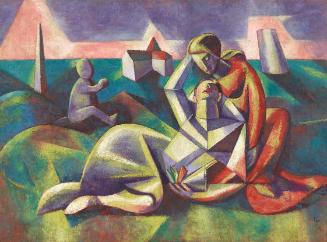 Alfred Wickenburg, Rinaldo und Armida, 1923, Öl auf Leinwand, 110,5 x 159,5 cm, Artothek des Bu…